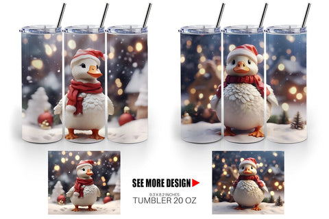 Tumbler Wrap Goose Christmas Sublimation artnoy 