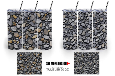 Tumbler Wrap Gravel Texture Sublimation artnoy 