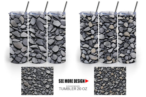 Tumbler Wrap Gravel Texture Sublimation artnoy 