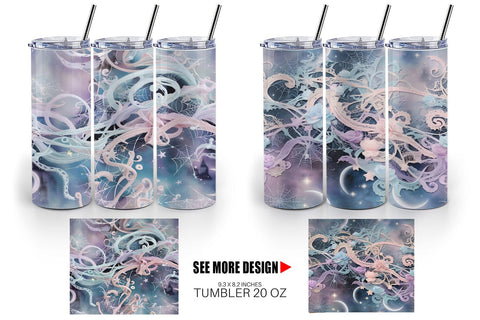 Tumbler Wrap Halloween Goth Pattern Sublimation artnoy 