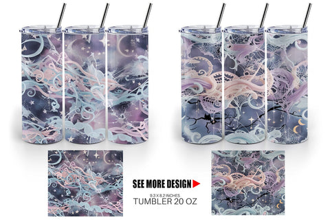 Tumbler Wrap Halloween Goth Pattern Sublimation artnoy 