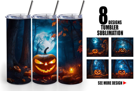 Tumbler Wrap Halloween Jack-O-Lantern Sublimation artnoy 