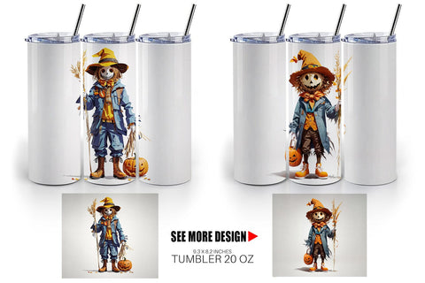 Tumbler Wrap Halloween Scarecrow Sublimation artnoy 