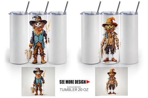 Tumbler Wrap Halloween Scarecrow Sublimation artnoy 