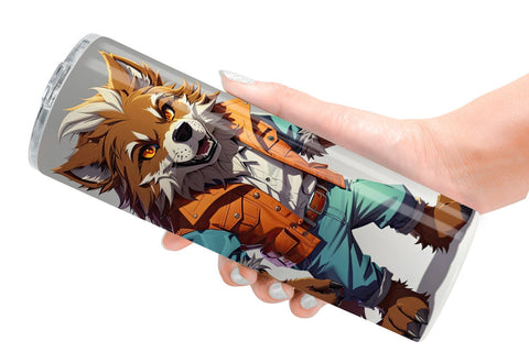 Tumbler Wrap Halloween Werewolf Sublimation artnoy 