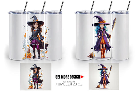 Tumbler Wrap Halloween Witch Sublimation artnoy 