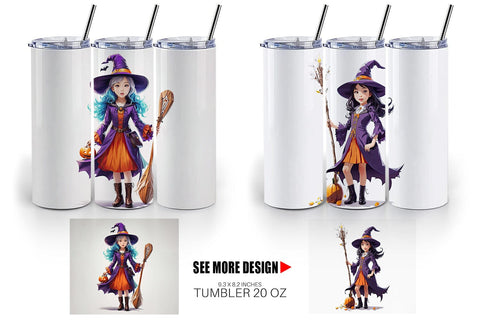 Tumbler Wrap Halloween Witch Sublimation artnoy 