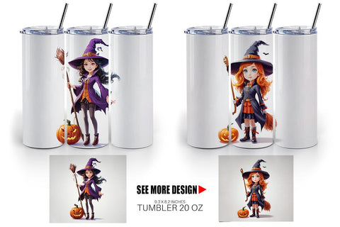 Tumbler Wrap Halloween Witch Sublimation artnoy 