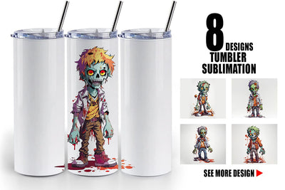 Tumbler Wrap Halloween Zombie Sublimation artnoy 