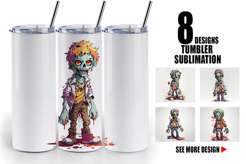 Tumbler Wrap Halloween Zombie Sublimation artnoy 