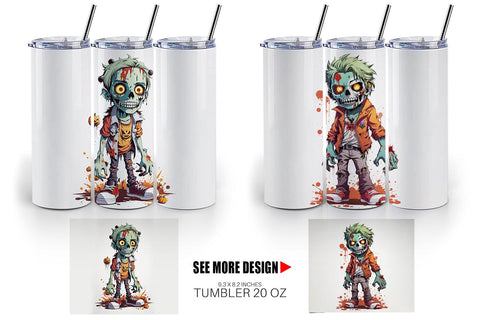 Tumbler Wrap Halloween Zombie Sublimation artnoy 