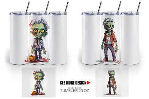 Tumbler Wrap Halloween Zombie Sublimation artnoy 
