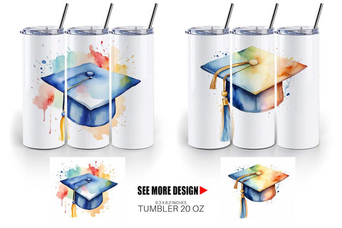 Tumbler Wrap Hat Graduation Sublimation artnoy 
