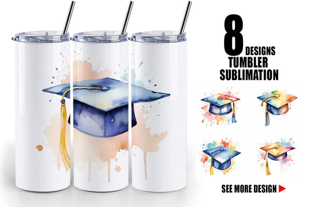 Tumbler Wrap Hat Graduation Sublimation artnoy 
