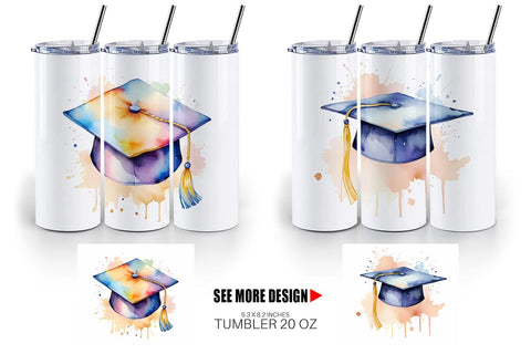 Tumbler Wrap Hat Graduation Sublimation artnoy 