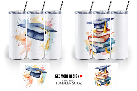 Tumbler Wrap Hat Graduation Sublimation artnoy 