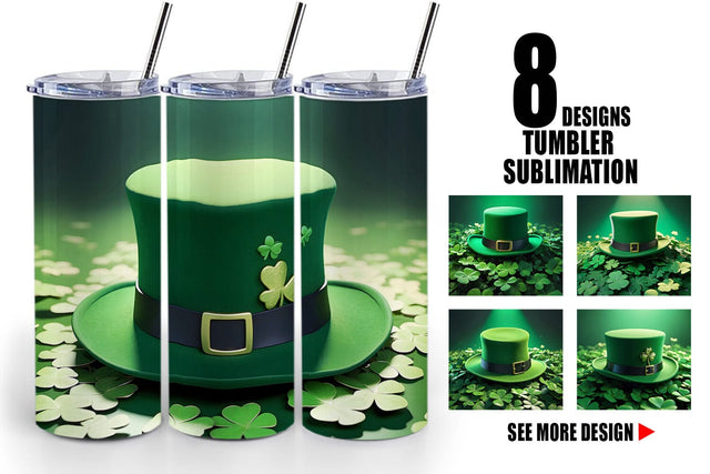 Tumbler Wrap Hat Patrick's Day Sublimation artnoy 