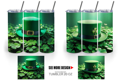 Tumbler Wrap Hat Patrick's Day Sublimation artnoy 