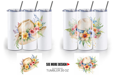 Tumbler Wrap Hat Summer Sublimation artnoy 