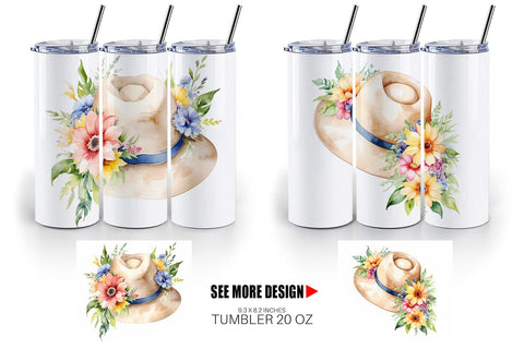 Tumbler Wrap Hat Summer Sublimation artnoy 