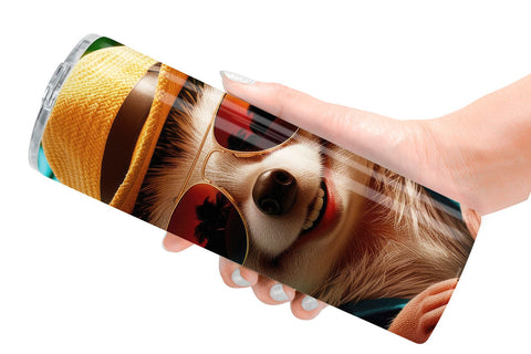 Tumbler Wrap Hedgehogs in Summer Sublimation artnoy 