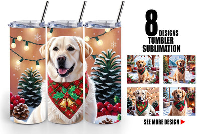 Tumbler Wrap Holiday Dog Christmas Sublimation artnoy 