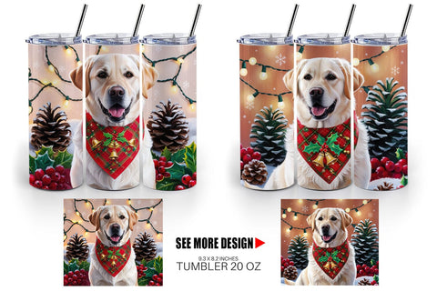 Tumbler Wrap Holiday Dog Christmas Sublimation artnoy 