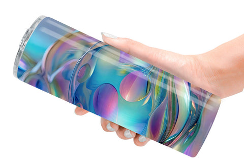 Tumbler Wrap Holographic Bubble Sublimation artnoy 