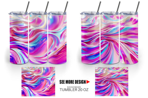 Tumbler Wrap Holographic Metal Foil Sublimation artnoy 