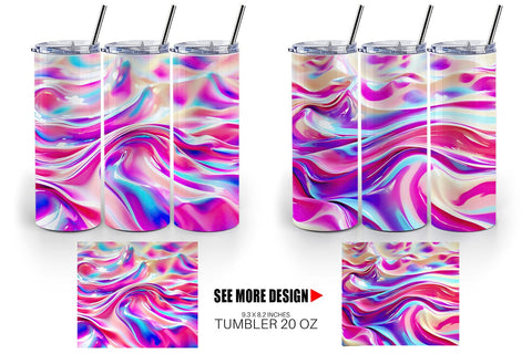 Tumbler Wrap Holographic Metal Foil Sublimation artnoy 