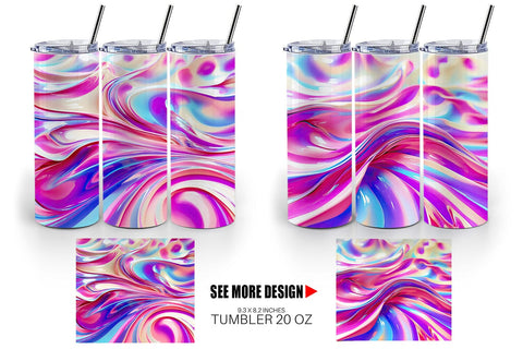 Tumbler Wrap Holographic Metal Foil Sublimation artnoy 