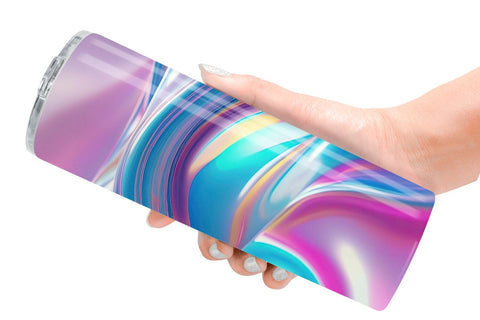 Tumbler Wrap Holographic Waves Sublimation artnoy 