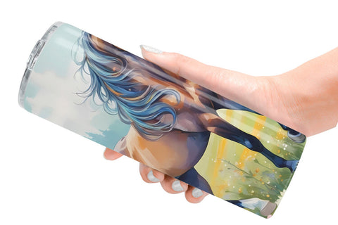 Tumbler Wrap Horse and Flower Sublimation artnoy 