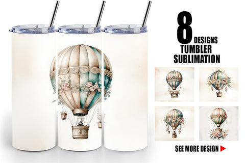 Tumbler Wrap Hot Air Balloon Sublimation artnoy 