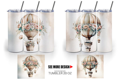Tumbler Wrap Hot Air Balloon Sublimation artnoy 
