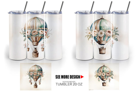 Tumbler Wrap Hot Air Balloon Sublimation artnoy 