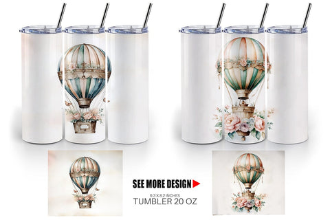 Tumbler Wrap Hot Air Balloon Sublimation artnoy 