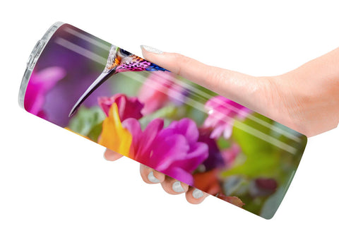 Tumbler Wrap Hummingbird and Flower Sublimation artnoy 