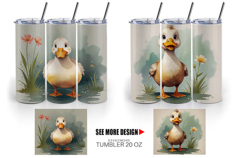 Tumbler Wrap Illustration Duck Sublimation artnoy 