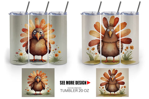 Tumbler Wrap Illustration Turkey Sublimation artnoy 
