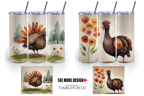 Tumbler Wrap Illustration Turkey Sublimation artnoy 