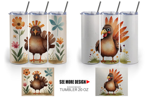 Tumbler Wrap Illustration Turkey Sublimation artnoy 