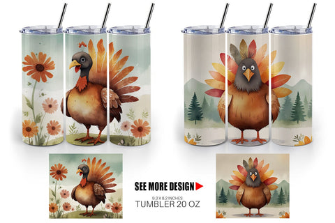 Tumbler Wrap Illustration Turkey Sublimation artnoy 