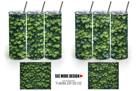 Tumbler Wrap Ivy Wall Sublimation artnoy 