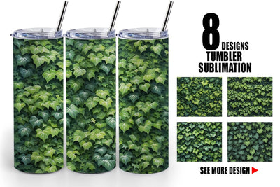 Tumbler Wrap Ivy Wall Sublimation artnoy 