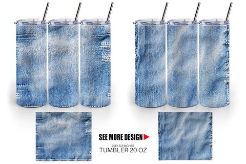 Tumbler Wrap Jean Texture Sublimation artnoy 