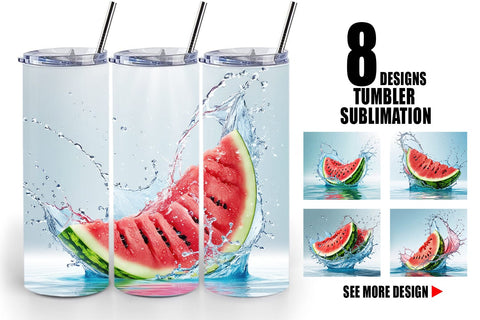 Tumbler Wrap Juicy Watermelon Sublimation artnoy 