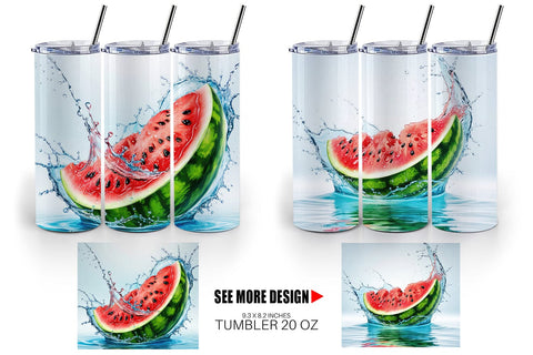 Tumbler Wrap Juicy Watermelon Sublimation artnoy 