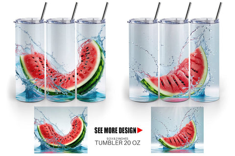 Tumbler Wrap Juicy Watermelon Sublimation artnoy 