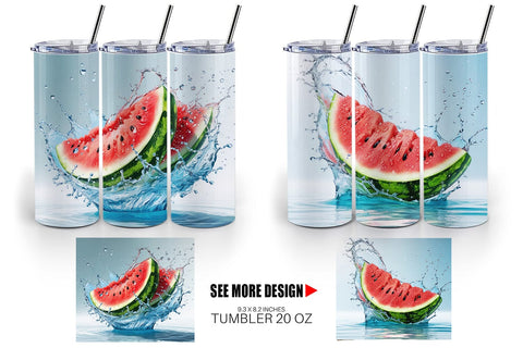 Tumbler Wrap Juicy Watermelon Sublimation artnoy 
